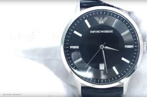 Empori-Armani-AR2411-Dresswatch-mit-schwarzem-Echtlederarmband