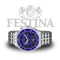 Festina-Chronograph-F6830-3-Herrenuhr-Silber-Blau