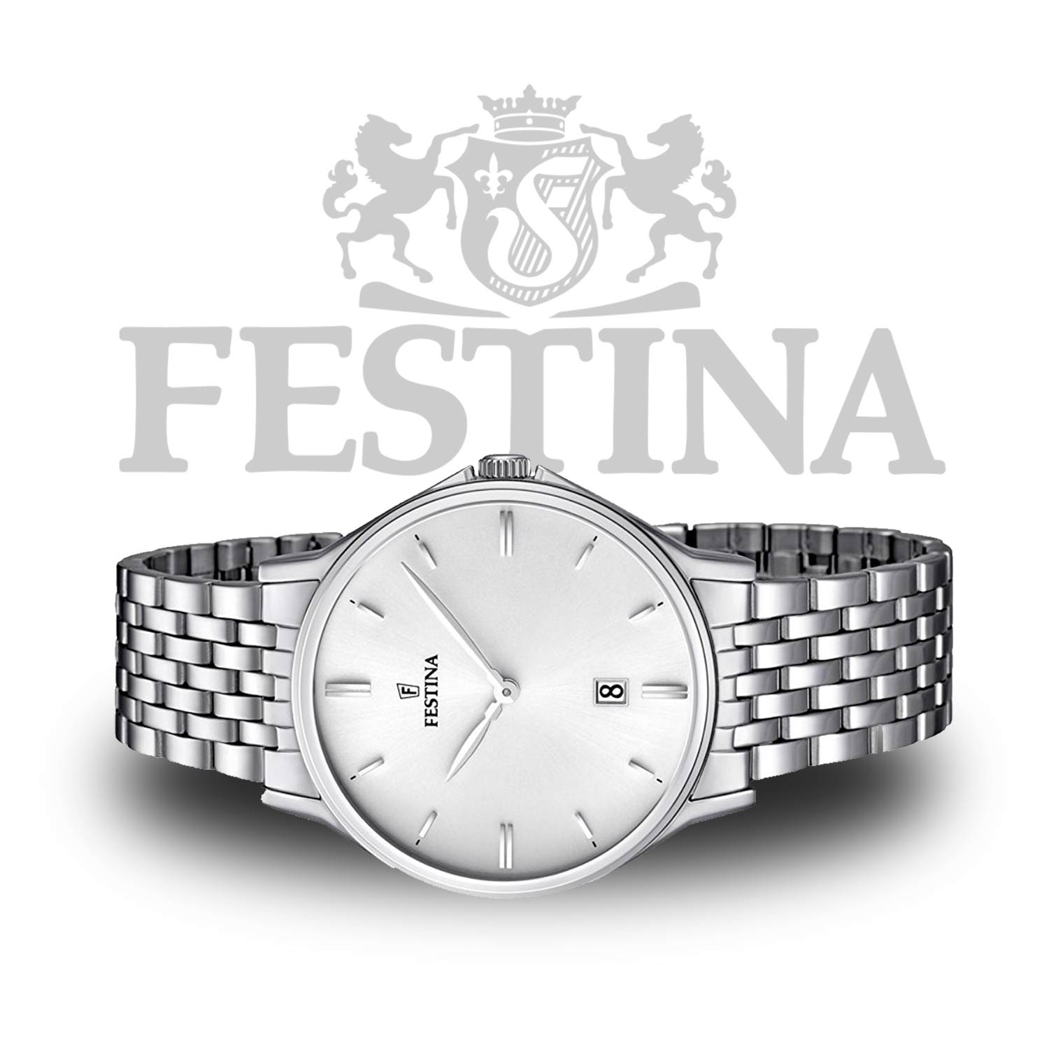 Festina-F16744-2-Herrenuhr-Dresswatch-Silber
