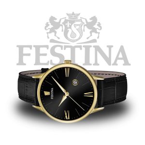 Festina-Herrenuhr-F16825-4-gold-schwarz