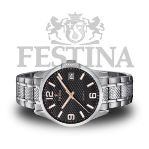 Festina-Herrenuhr-F16981-3-Quarzuhr-Edelstahl