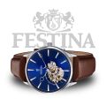 Festina-Herrenuhr-F6846-3-Blau-Silber-Braun