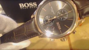 Hugo-Boss 1512921-Herren-Chronograph-Gold-Weiss-Braun
