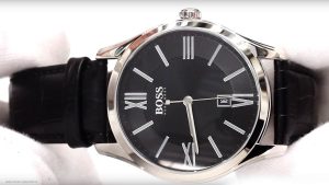 Hugo-Boss-1513022-Herrenuhr-in-Schwarz-und-Silber