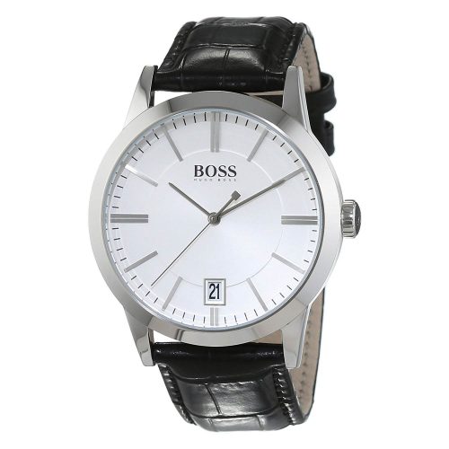 Hugo-Boss-1513130-klassische-Herrenuhr-Business-Uhr-mit-Lederarmband