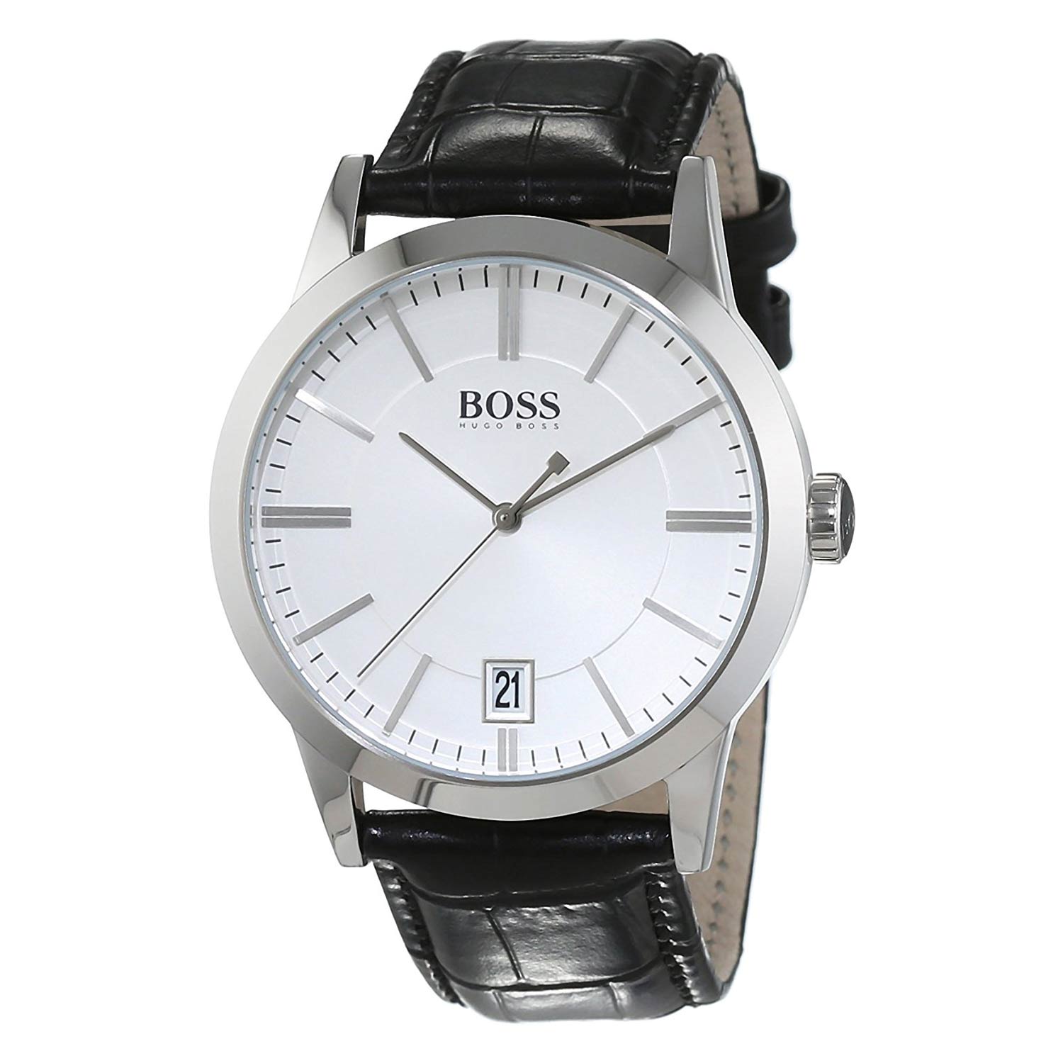 Hugo-Boss-1513130-klassische-Herrenuhr-Business-Uhr-mit-Lederarmband