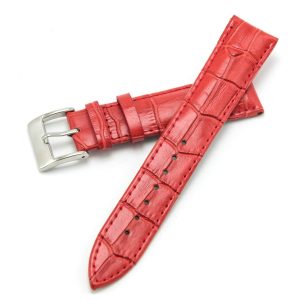 Rotes-Uhrenarmband-aus-echtem-Kalbsleder-von-CIVO-mit-Kroko-Praegung-und-Edelstahlschliesse