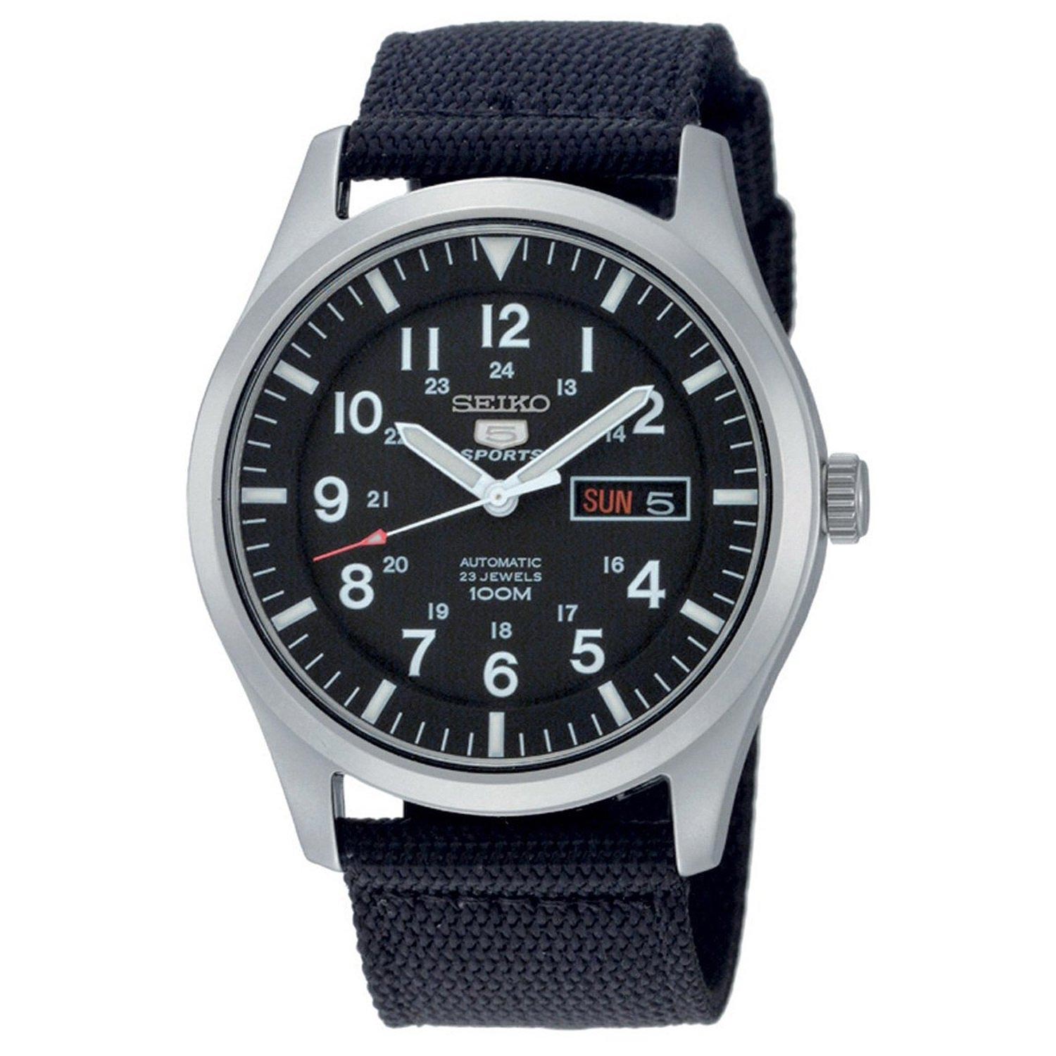 Seiko-5-Sport-SNZG15K1-Armbanduhr-mit-Hardlex-Glas-und-Nylon-Armband