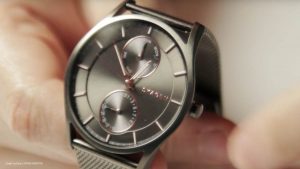 Skagen-Herren-Uhr-SKW6180-mit-Mineralglas-und-silbernen-Milanaise-Armband