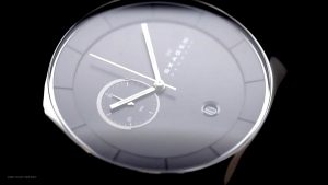 Skagen-SKW6070-minimalistische-Herren-Chronograph-in-Schwarz-Silber