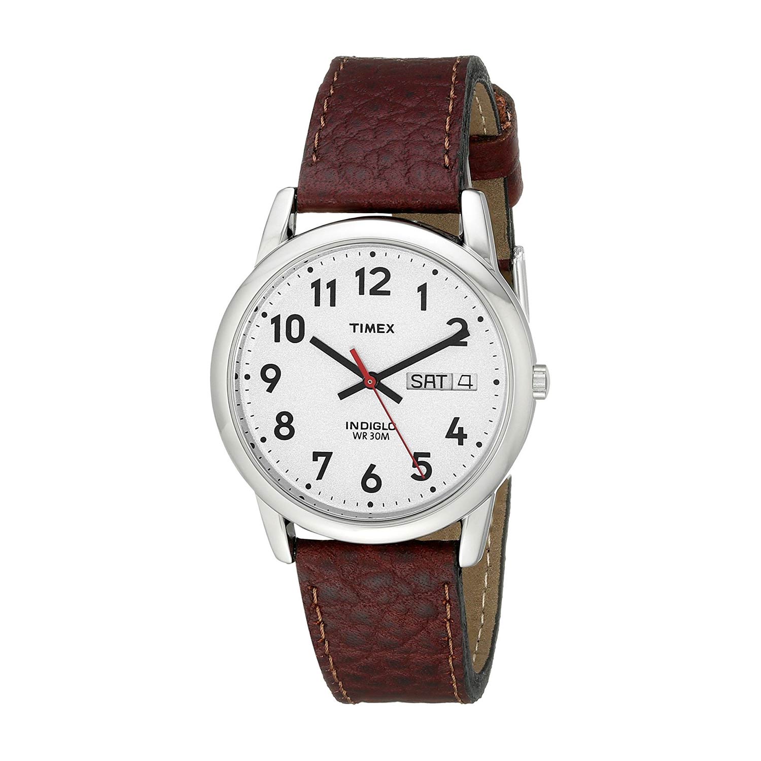 Timex-Easy-Reader-T20041-Herrenuhr-kompakte-Dresswatch-mit-stilvollem-Lederarmband