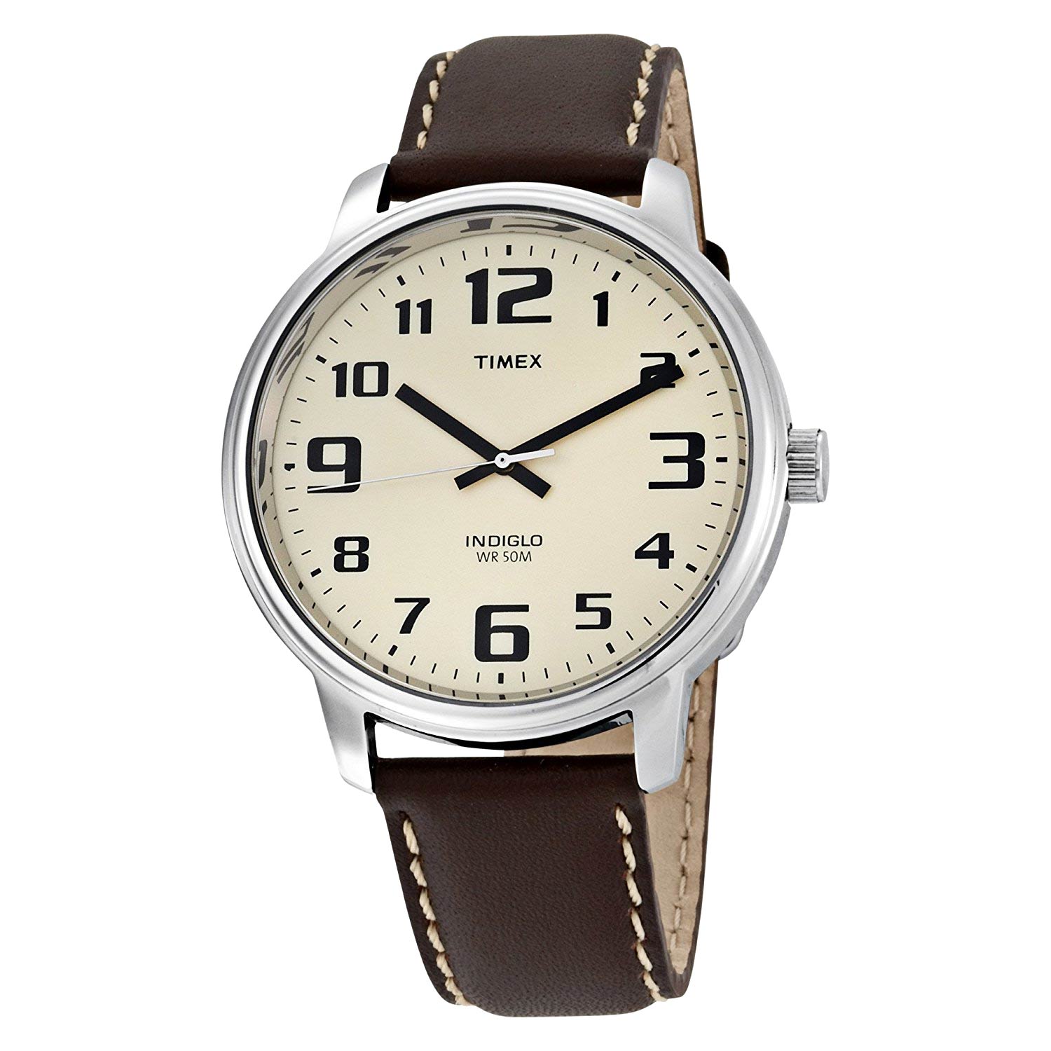 Timex-Easy-Reader-T28201-klassische-Herren-Armbanduhr-in-Schwarz-Silber
