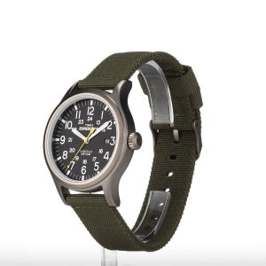 Timex-Expedition-T49961-Herren-Armbanduhr-mit-gruenem-Textilband